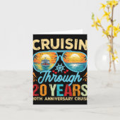 Cruise door 20 jaar 20e bruiloft Jubileum Kaart (Gele Bloem)