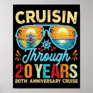 Cruise door 20 jaar 20e bruiloft Jubileum Poster