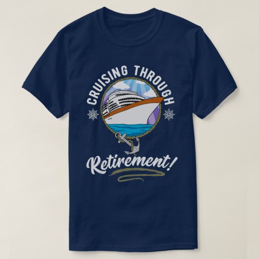cruise door cruise met pensionering t-shirt (Design voorkant)