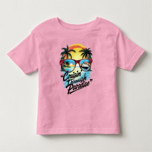 Cruise door het paradijs: tropische ontsnappingsvi kinder shirts (Voorkant)