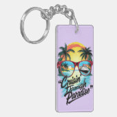 Cruise door het paradijs: tropische ontsnappingsvi sleutelhanger (Voorkant Links)