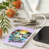 Cruise door het paradijs: tropische ontsnappingsvi sleutelhanger (Voorkant Rechts)