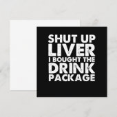 Cruise Drink Package Cruise Ship Cruising Vacking Kaart (Voorkant / Achterkant)