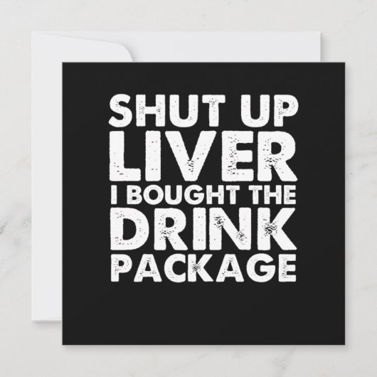 Cruise Drink Package Cruise Ship Cruising Vacking Kaart (Voorkant)