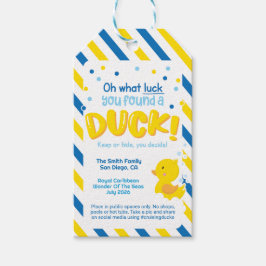 Cruise Duck Labels - Je hebt een Duck gevonden! Cadeaulabel