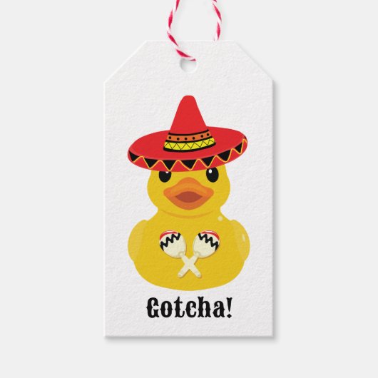 Cruise Eend Eendje Eend Schatzoeken Mexico Cadeaulabel (Voorkant)