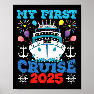 Cruise familie vakantie T-shirt voor anker mijn ee Poster