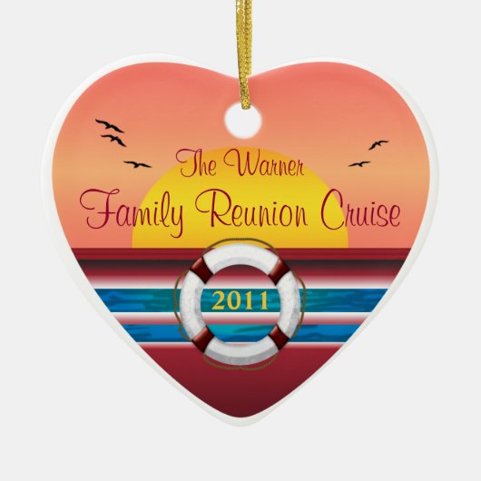 Cruise Family Reunion - Sunset Sjabloon Keramisch Ornament (Voorkant)