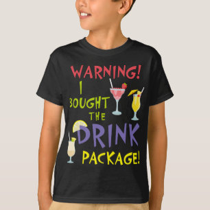 Cruise Funny Graphic Warning I Bood de Drink Pa T-shirt