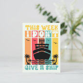 Cruise geïnspireerd briefkaart (Staand voorkant)