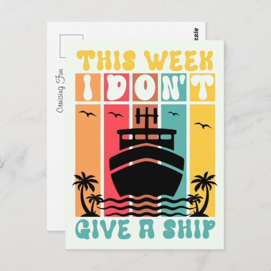 Cruise geïnspireerd briefkaart (Voorkant / Achterkant)