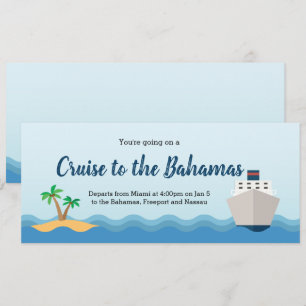 Cruise Gift Coupon Ticket Invitation Kaart