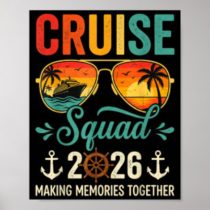 Cruise groep 2026 zomer vakantie bijpassende famil poster