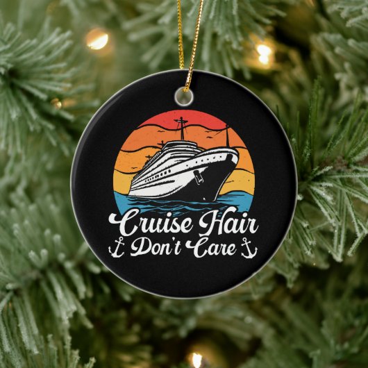 Cruise Haar Don t Care Keramisch Ornament (Boom)