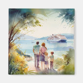 Cruise herinneringen familie magneet (Voorkant)