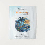 Cruise in je pensioenfeestje, achtergrondpaneel wandkleed (Voorkant)