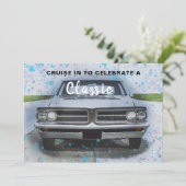 cruise in klassieke cartoomdag kaart (Staand voorkant)