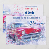 cruise in klassieke uitnodiging tot geboorte (Voorkant / Achterkant)