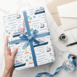 Cruise Inpakpapier, Vakantie Reis Cadeauverpakking Cadeaupapier
