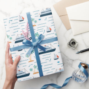 Cruise Inpakpapier, Vakantie Reis Cadeauverpakking Cadeaupapier