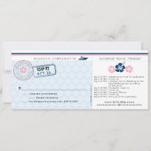 Cruise Instapass RSVP Kaart met Hibiscus (Voorkant)