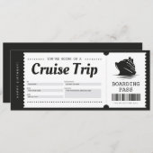 Cruise Instapass Vakantie Ticket Cadeaubon Kaart (Voorkant / Achterkant)