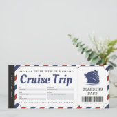 Cruise Instapassagiersbewijs Vakantie Ticket Cadea Kaart (Staand voorkant)