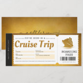 Cruise Instapassagiersbewijs Vakantie Ticket Cadea Kaart (Voorkant / Achterkant)