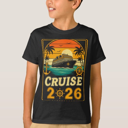 Cruise Into The New Year 2026 Family Holiday Trip  T-shirt (Voorkant)