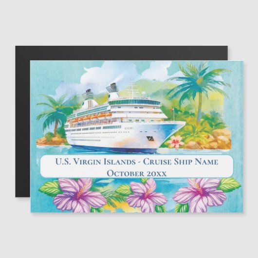 Cruise Islands Cabin Stateroom door Marker Magnet (Voorkant / Achterkant)