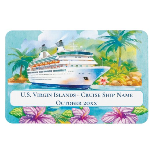 Cruise Islands Cabin Stateroom door Marker Magnet Magneet (Horizontaal)