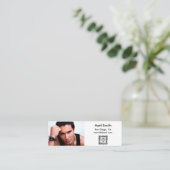 Cruise-Kaart voor homoseksuelen met QR-code Mini Visitekaartje (Staand voorkant)