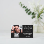 Cruise-Kaart voor homoseksuelen met QR-code Visitekaartje (Staand voorkant)