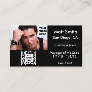 Cruise-Kaart voor homoseksuelen met QR-code Visitekaartje