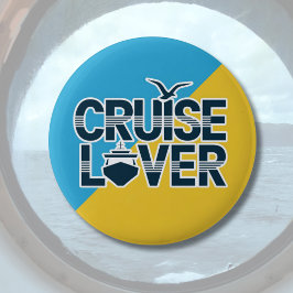 Cruise liefhebber, cruiser badge, cruising vakanti ronde button 5,7 cm