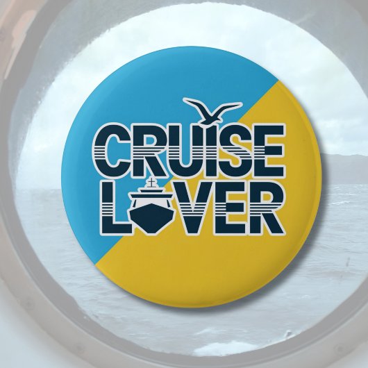 Cruise liefhebber, cruiser badge, cruising vakanti ronde button 5,7 cm