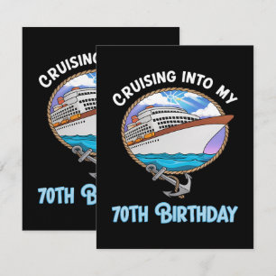 Cruise liefhebber vaart mijn 70e verjaardag binnen bedankkaart