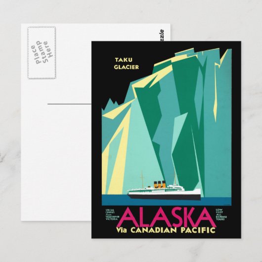 cruise line Alaska Glacier Travel Briefkaart (Voorkant / Achterkant)