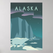  cruise line Alaska Glacier Travel Poster (Voorkant)