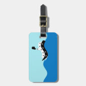 Cruise liner op de hoge zeeen bagagelabel (Voorkant verticaal)