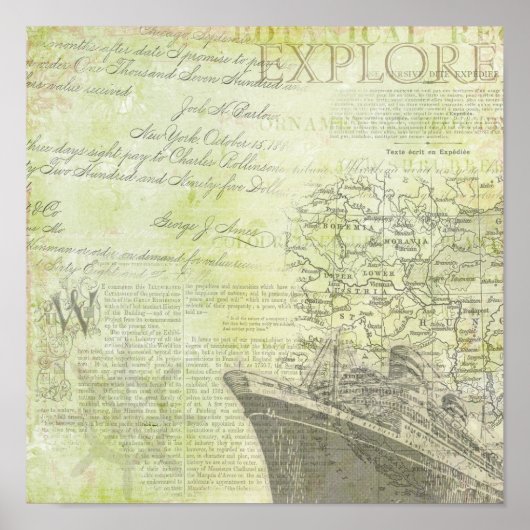  cruise Liner. Poster (Voorkant)