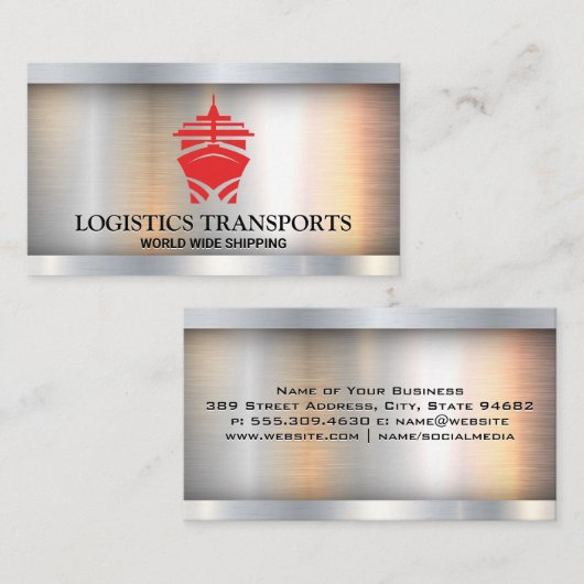 Cruise Liner | Vrachtschip Visitekaartje (Voorkant / Achterkant)