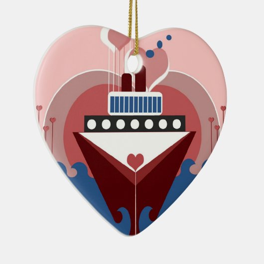 Cruise Love Wedding Personalized Ornament Favor (Rechts)