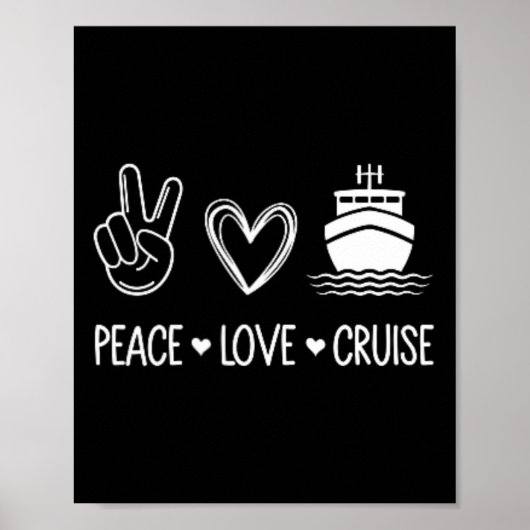 Cruise Lover - Peace Love Cruise - Pocket Cruise D Poster (Voorkant)