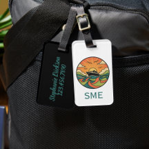 Cruise Luggage Tag - Ocean Sunset Design