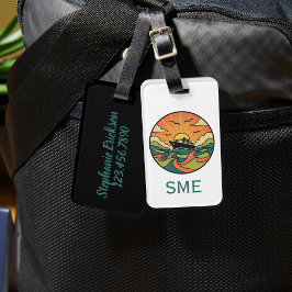 Cruise Luggage Tag - Ocean Sunset Design Bagagelabel