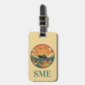 Cruise Luggage Tag - Ocean Sunset Design Bagagelabel (Voorkant verticaal)