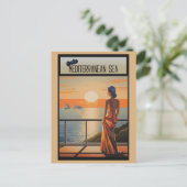 Cruise Mediterraans Zee Reizen Briefkaart (Staand voorkant)