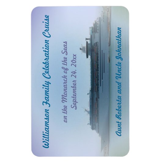 Cruise Memories Aangepaste kleuromteller Magneet (Verticaal)