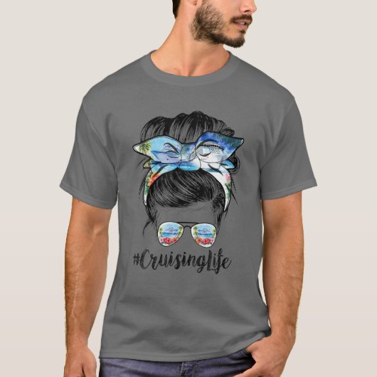 Cruise Messy Bun Hair Sunbril Mam T-shirt (Voorkant)